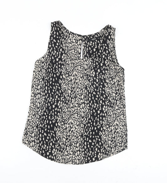 Womens UK Size 8 Oasis Black Basic Tank