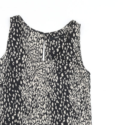 Womens UK Size 8 Oasis Black Basic Tank