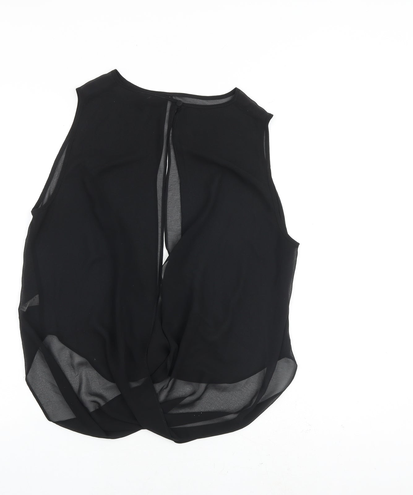 Womens UK Size 8 Topshop Black Basic Blouse
