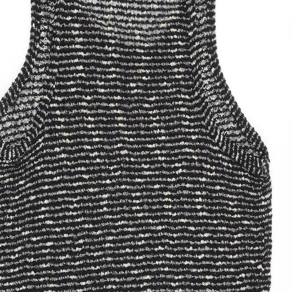 NEXT Womens Black Polyester A-Line Size 16 Round Neck Pullover