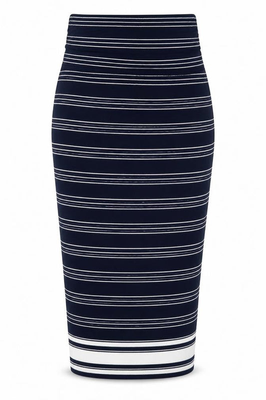 Max Studio Womens Blue Striped Viscose A-Line Size S Off the Shoulder Pullover