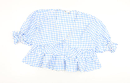 Womens UK Size 10 ASOS Blue Basic Blouse