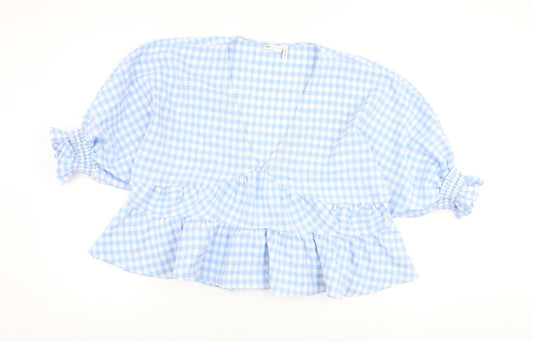 Womens UK Size 10 ASOS Blue Basic Blouse