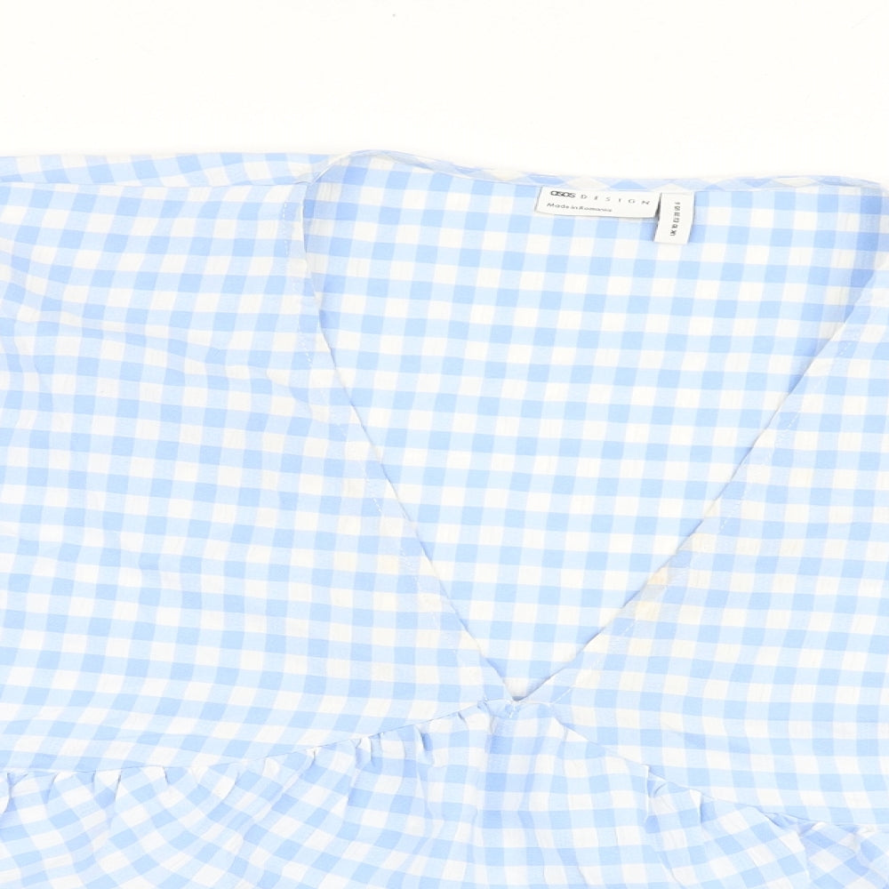 Womens UK Size 10 ASOS Blue Basic Blouse