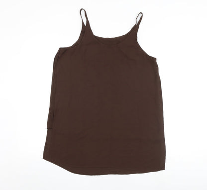 Womens UK Size 14 Dorothy Perkins Brown Basic Tank