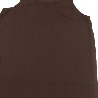 Womens UK Size 14 Dorothy Perkins Brown Basic Tank