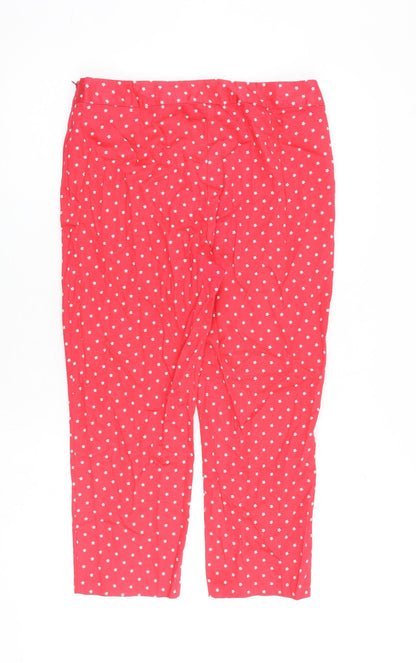 Womens UK Size 12 Marks and Spencer Regular Fit  Red Trousers