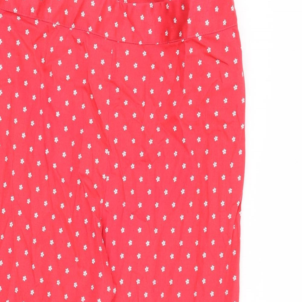 Womens UK Size 12 Marks and Spencer Regular Fit  Red Trousers