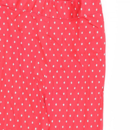 Womens UK Size 12 Marks and Spencer Regular Fit  Red Trousers