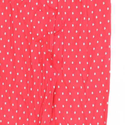 Womens UK Size 12 Marks and Spencer Regular Fit  Red Trousers