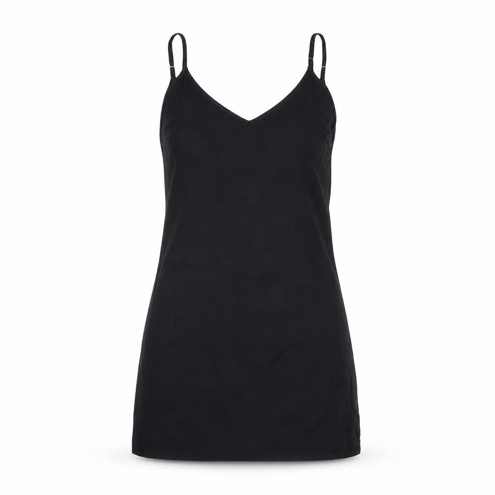 ASOS Womens Black Polyester Tank Dress Size 10 Scoop Neck Pullover