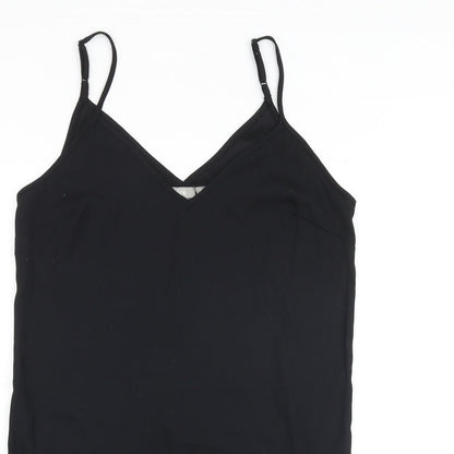 ASOS Womens Black Polyester Tank Dress Size 10 Scoop Neck Pullover