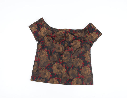 Womens UK Size 10 ASOS Multicoloured Basic Blouse
