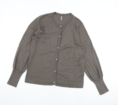 Womens UK Size M CULTURE Grey Cardigan Jumper