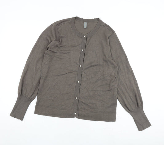Womens UK Size M CULTURE Grey Cardigan Jumper
