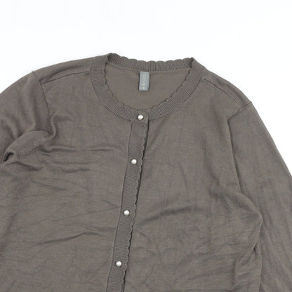 Womens UK Size M CULTURE Grey Cardigan Jumper