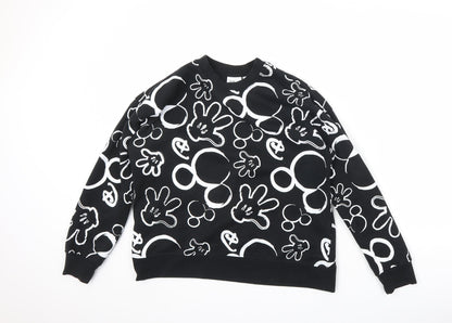 Womens UK Size S Disney Black Pullover Sweatshirt