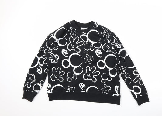 Womens UK Size S Disney Black Pullover Sweatshirt