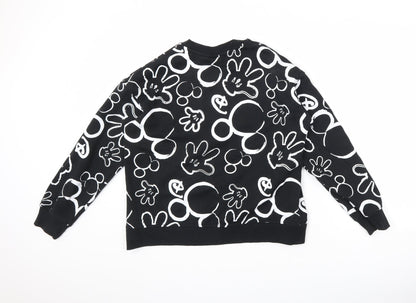 Womens UK Size S Disney Black Pullover Sweatshirt