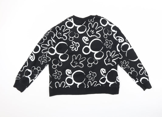Womens UK Size S Disney Black Pullover Sweatshirt