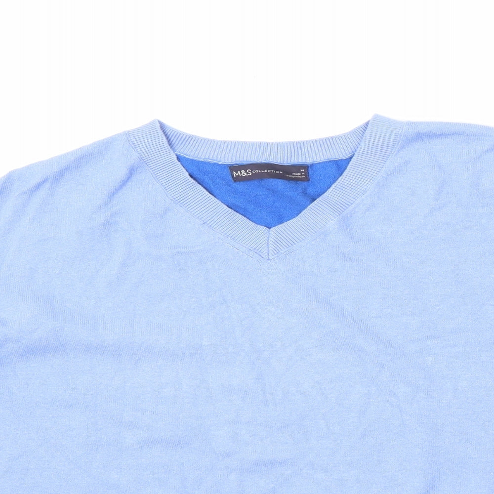 Womens UK Size 14 Marks and Spencer Blue Pullover Jumper