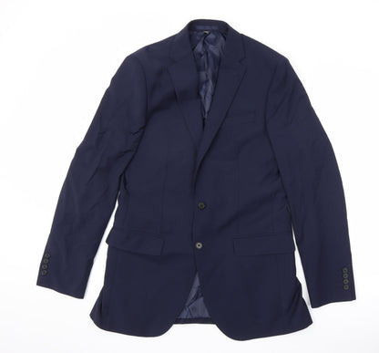 Mens UK Size 38 Marks and Spencer Regular Blue Suit Jacket