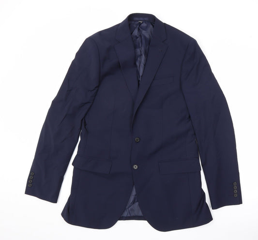 Mens UK Size 38 Marks and Spencer Regular Blue Suit Jacket