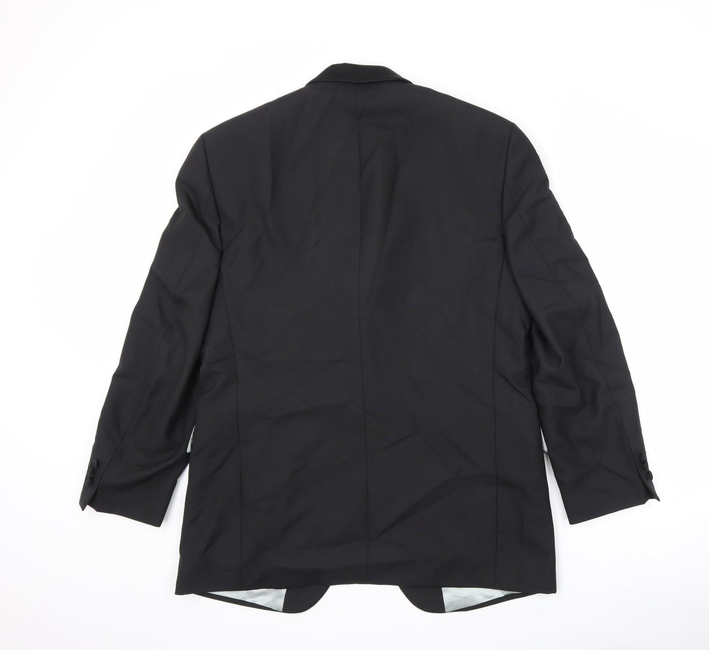 Angelo Moretti Mens Black Polyester Jacket Suit Jacket Size 42 Regular