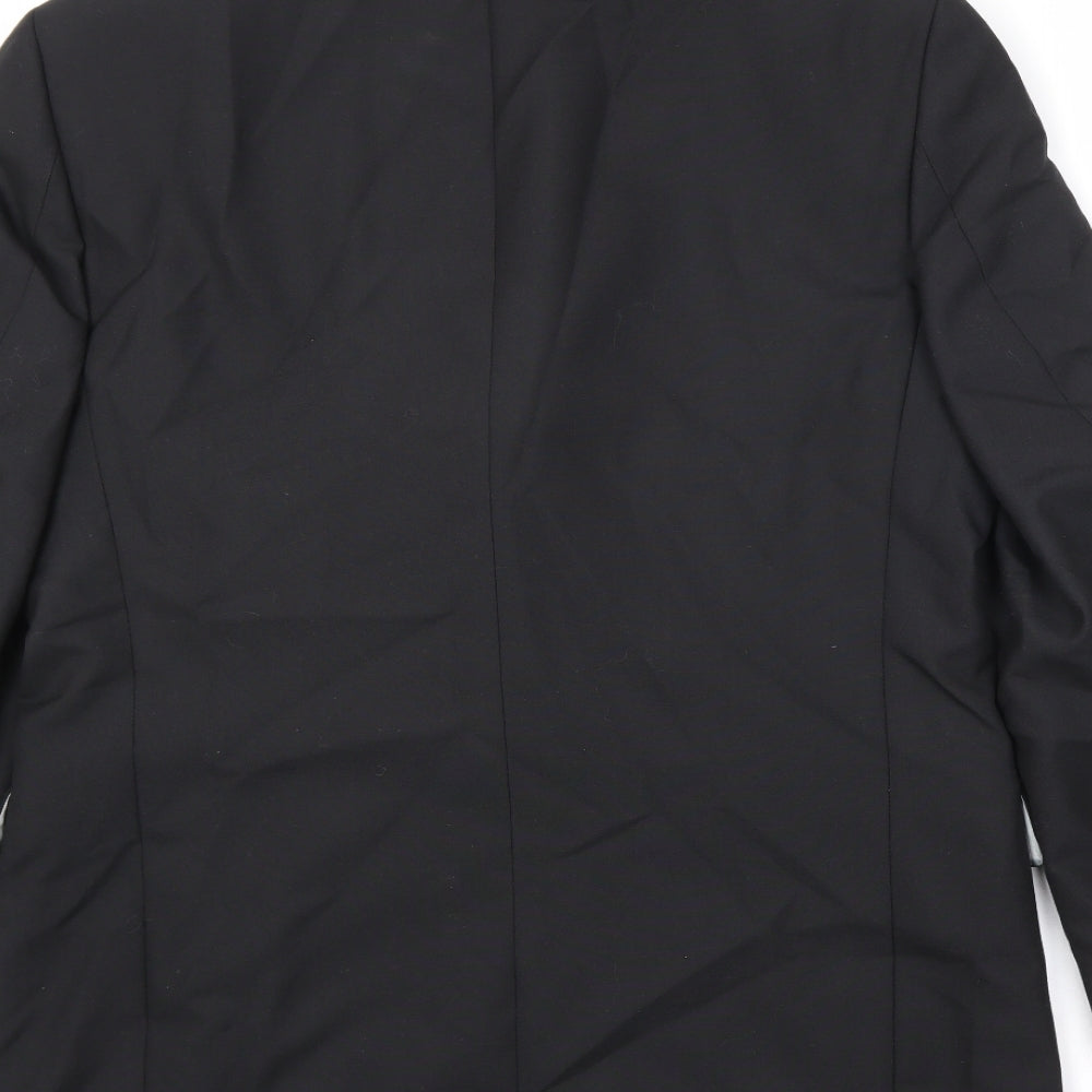 Angelo Moretti Mens Black Polyester Jacket Suit Jacket Size 42 Regular