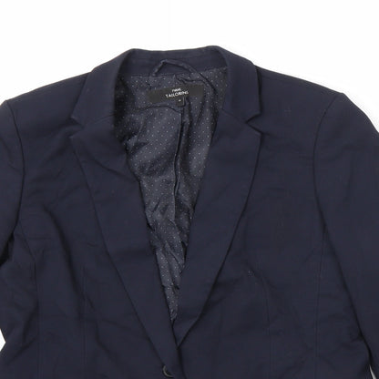 NEXT Womens Blue Polyester Jacket Suit Jacket Size 14