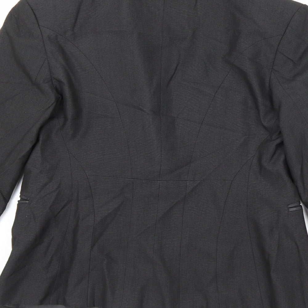 Jenni Button Womens Black Polyester Jacket Blazer Size 8
