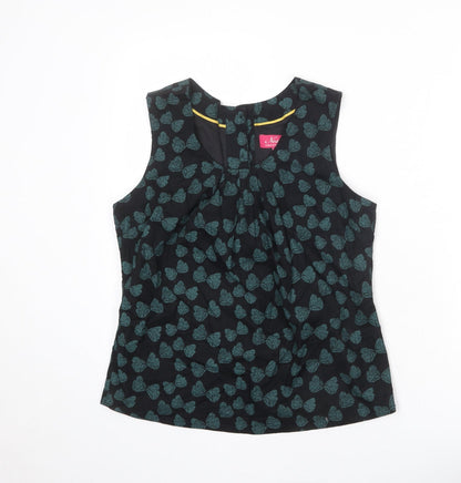 Womens UK Size S Ness Black Basic Tank
