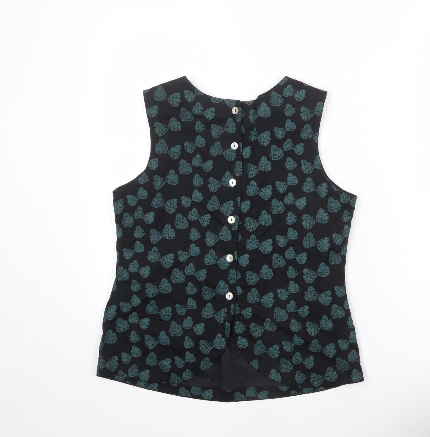 Womens UK Size S Ness Black Basic Tank