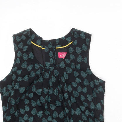 Womens UK Size S Ness Black Basic Tank