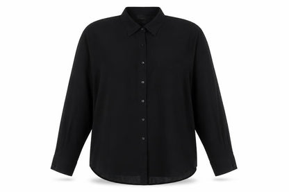 Womens UK Size S Glamorous Black Basic Button-Up