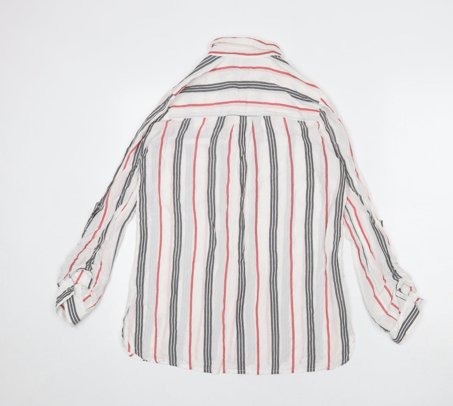 Womens UK Size 6 River Island White Basic Button-Up