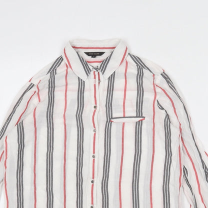 Womens UK Size 6 River Island White Basic Button-Up