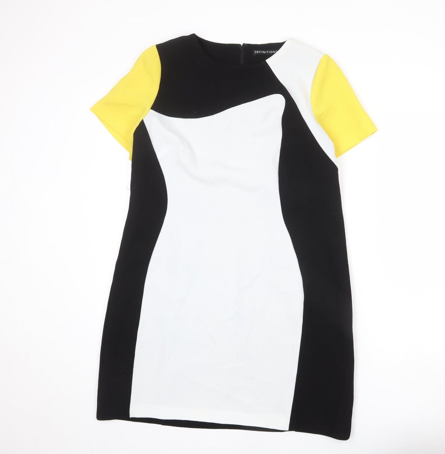 Definitions Womens Multicoloured Polyester Sheath Size 16 Roll Neck Zip