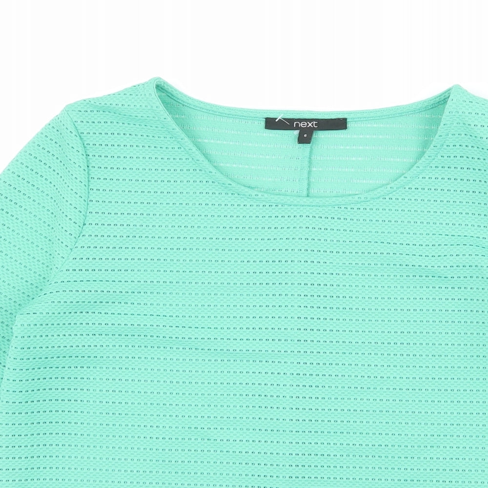 Womens UK Size 6 NEXT Green Basic T-Shirt