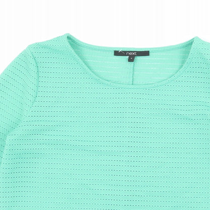 Womens UK Size 6 NEXT Green Basic T-Shirt