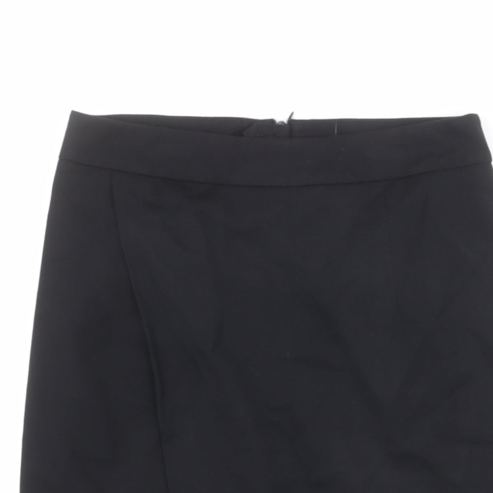 NEXT Womens Black Polyester Straight & Pencil Skirt Size 8 Zip