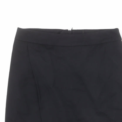 NEXT Womens Black Polyester Straight & Pencil Skirt Size 8 Zip