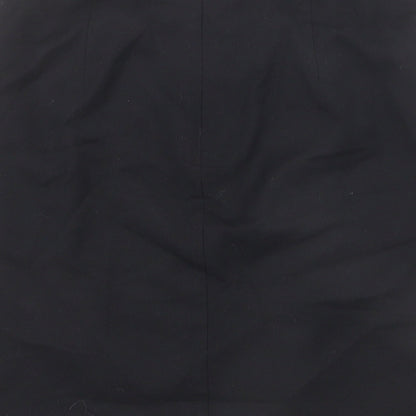 NEXT Womens Black Polyester Straight & Pencil Skirt Size 8 Zip