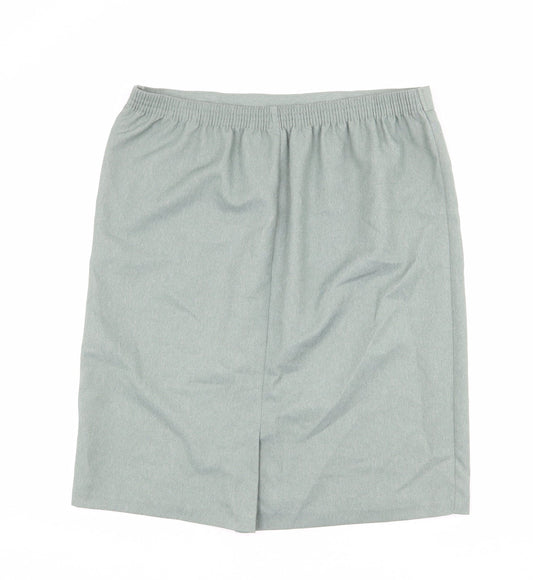 Berkertex Womens Green Polyester A-Line Skirt Size 18