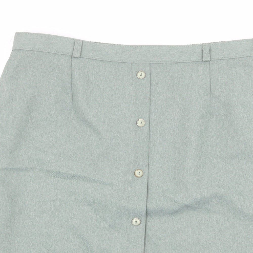 Berkertex Womens Green Polyester A-Line Skirt Size 18
