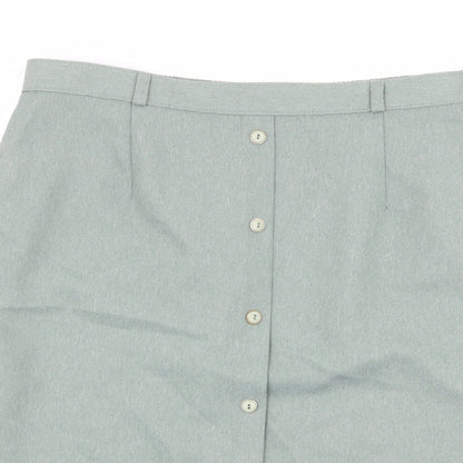 Berkertex Womens Green Polyester A-Line Skirt Size 18