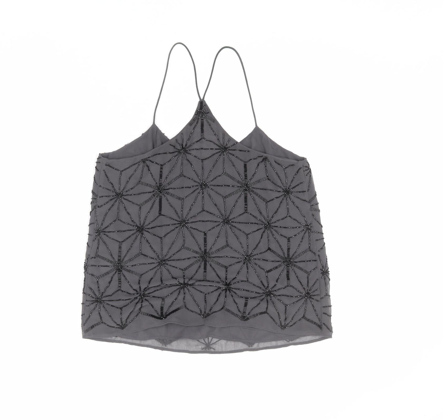 Womens UK Size 8 River Island Grey Camisole Tank