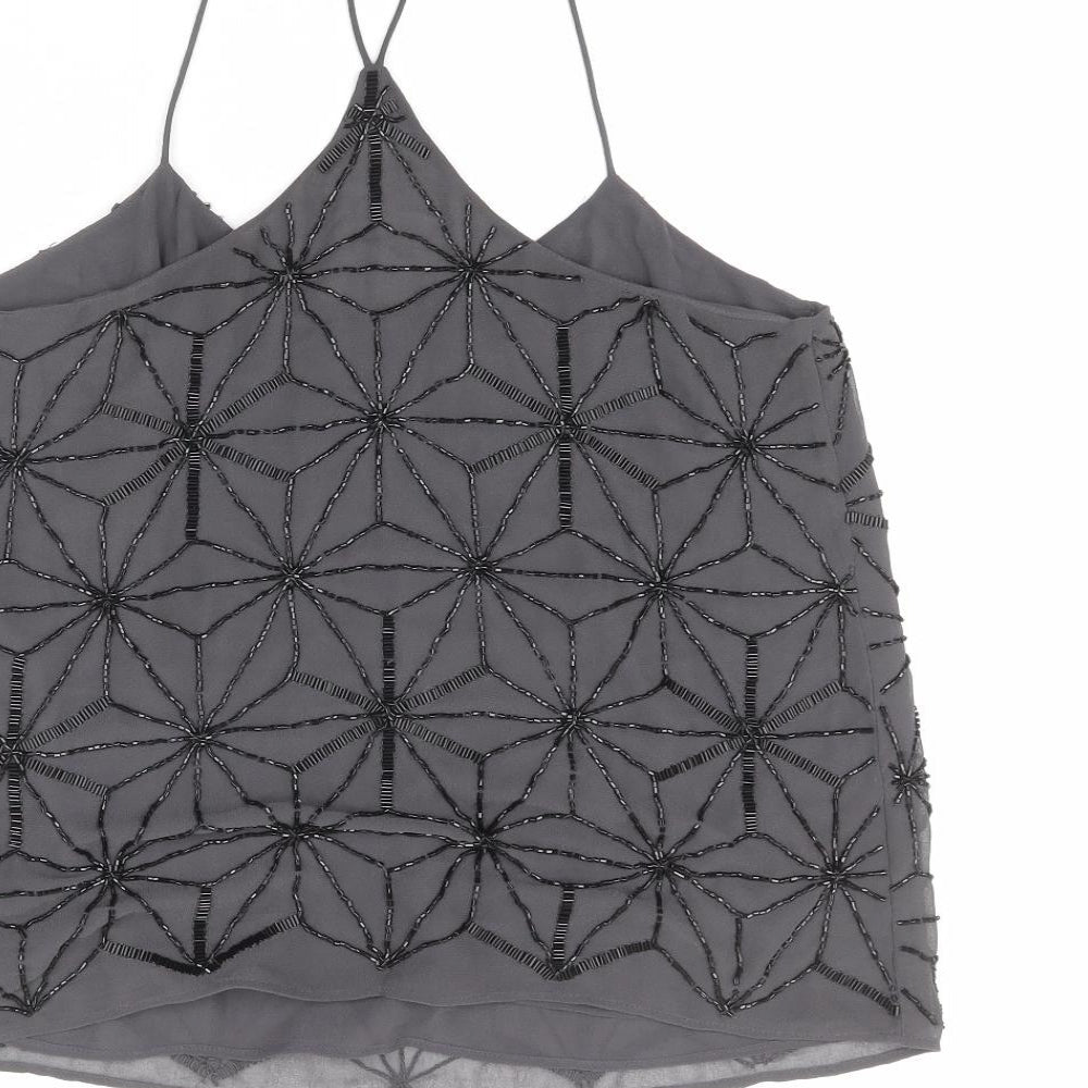Womens UK Size 8 River Island Grey Camisole Tank
