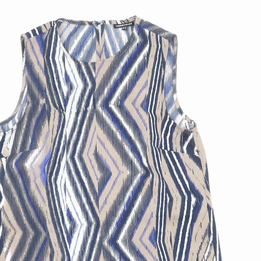 Womens UK Size 10 Warehouse Multicoloured Basic Tank