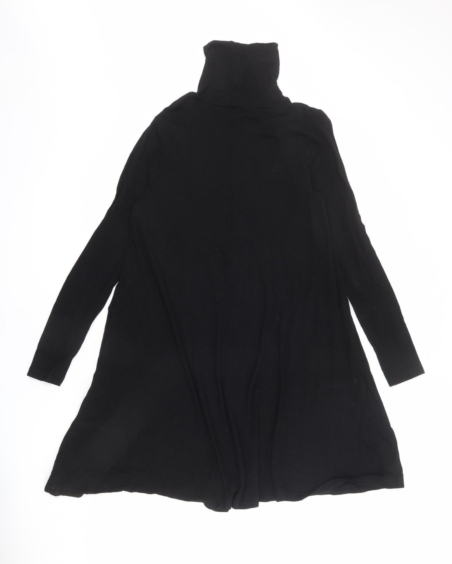 ASOS Womens Black Polyester Trapeze & Swing Size 12 Henley Pullover